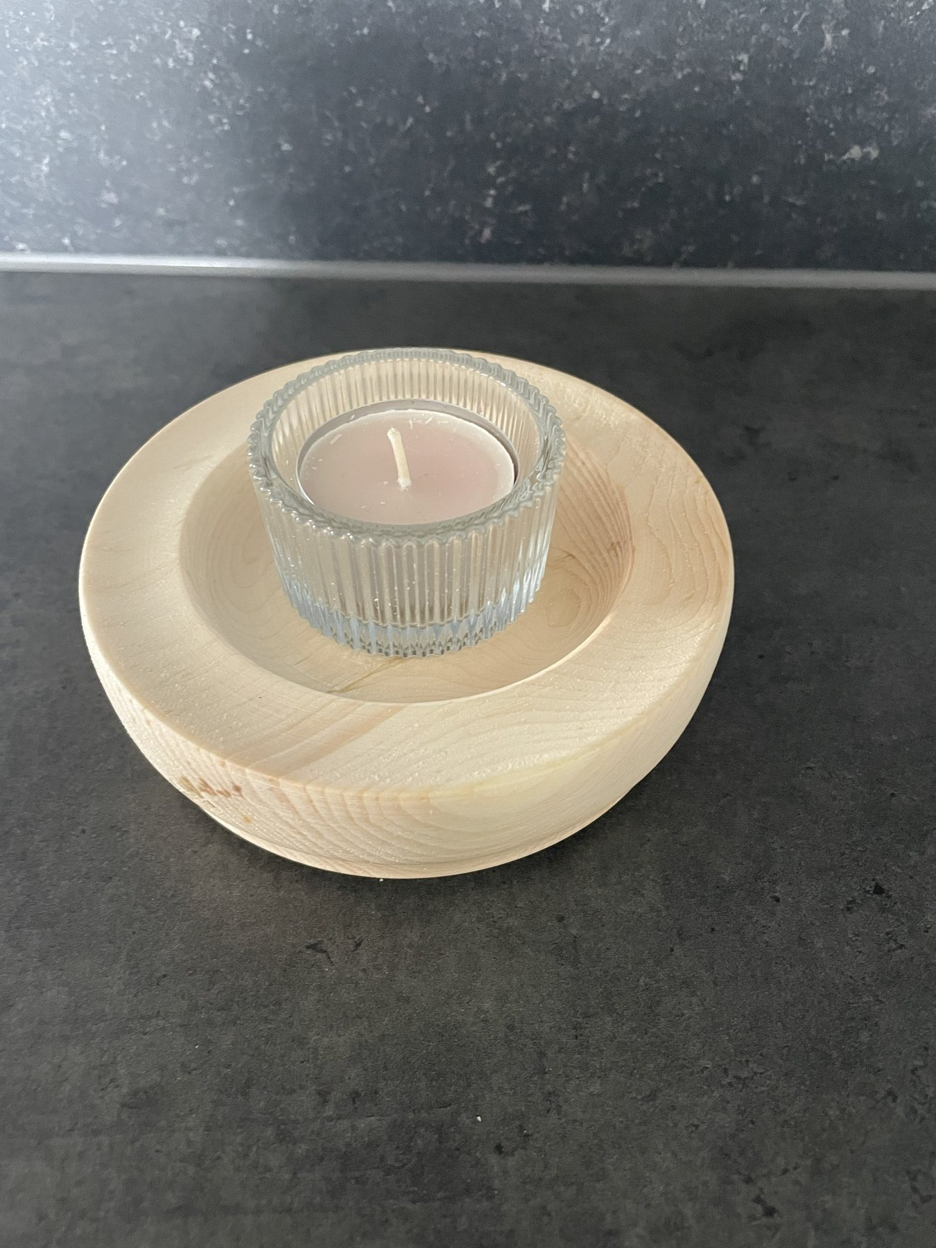 Zirbenholz Teelichthalter